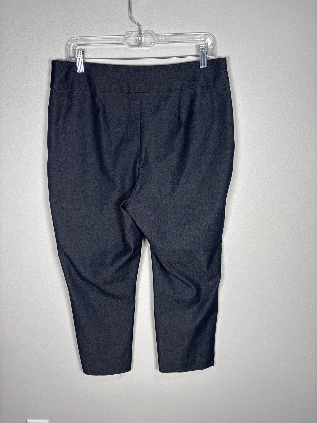 Chico's So Slimming Brigitte Crop Pants Women's Stretch Pull-On Dark Gray SZ 12 - Thumbnail 2
