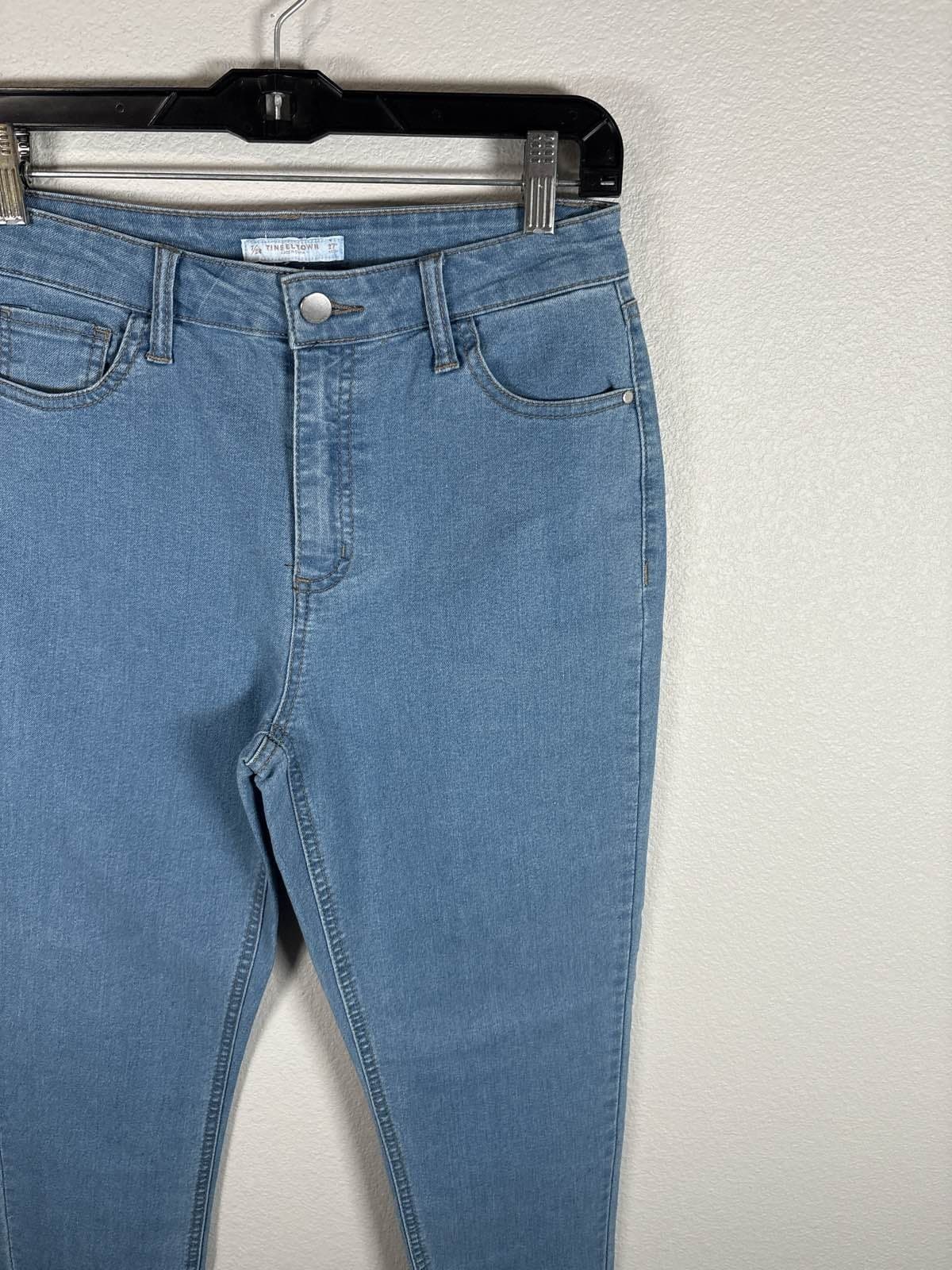 Tinseltown Women's Blue Skinny Jeans Size 27 High Rise Stretch - Thumbnail 2