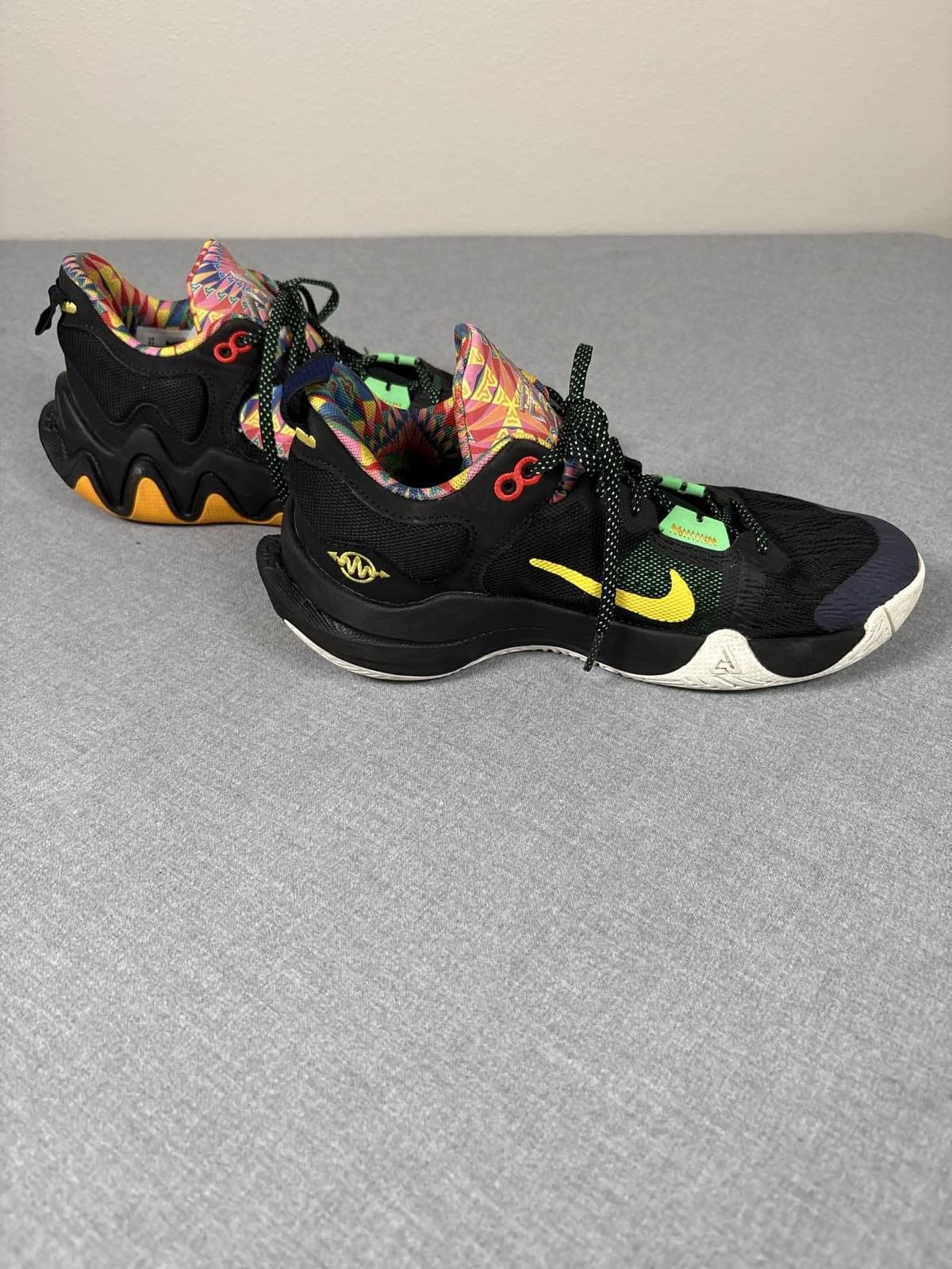 Nike Giannis Immortality 2 Black Rainbow Kaleidoscope Basketball Shoes Y6 - Thumbnail 3