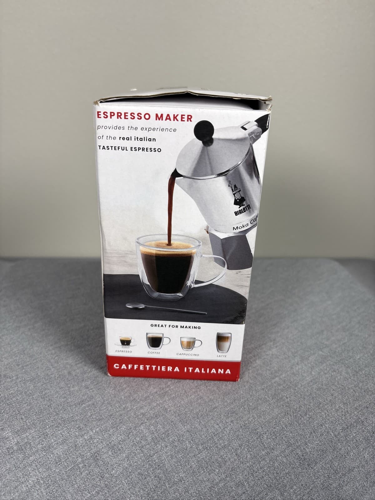 Bialetti Moka Cafe 3 Cup Stovetop Espresso Maker Silver Aluminum Pot - Thumbnail 2