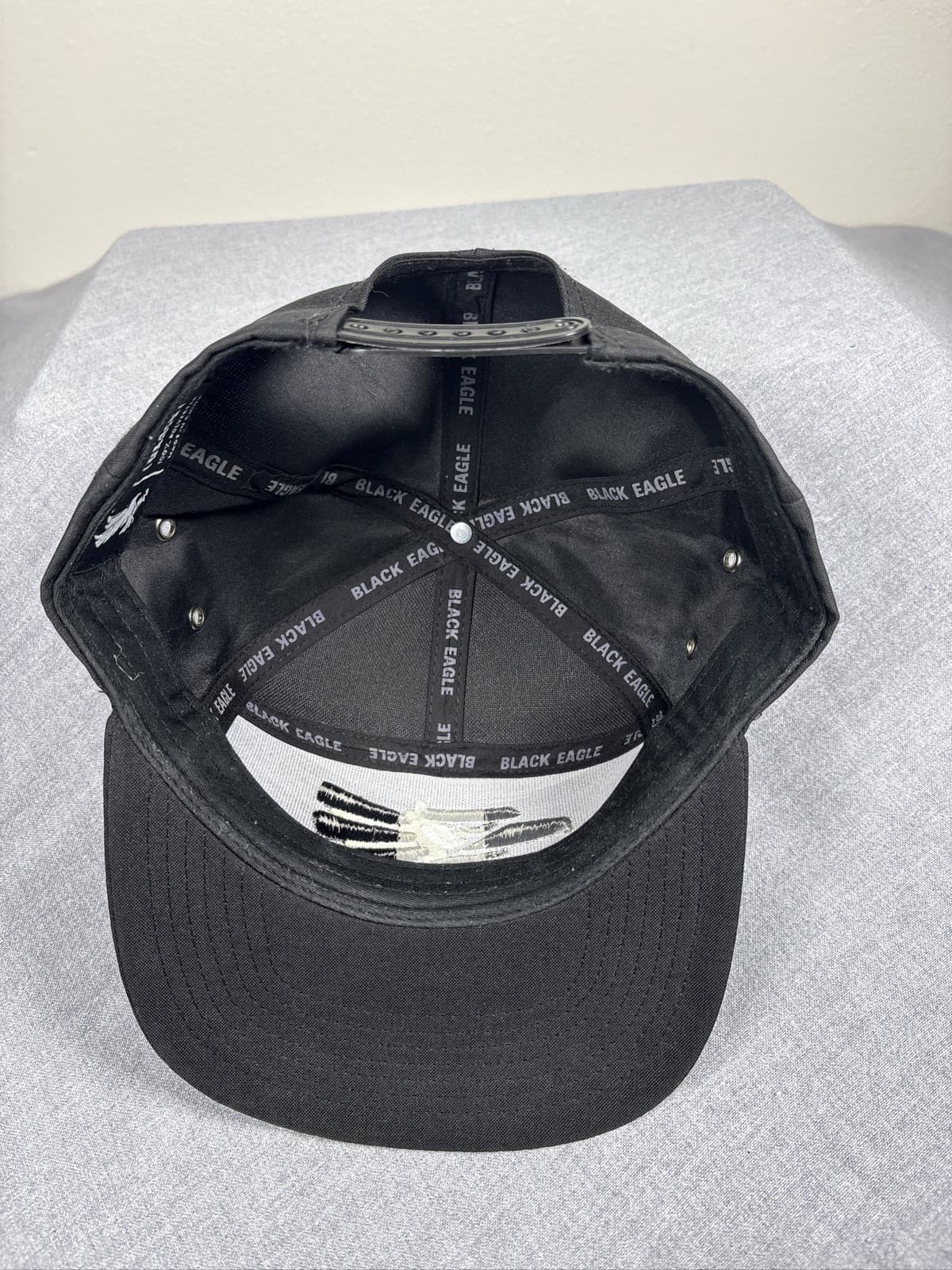 Black Eagle Skeleton Peace Sign Snapback Baseball Cap Hat Adjustable - Thumbnail 3