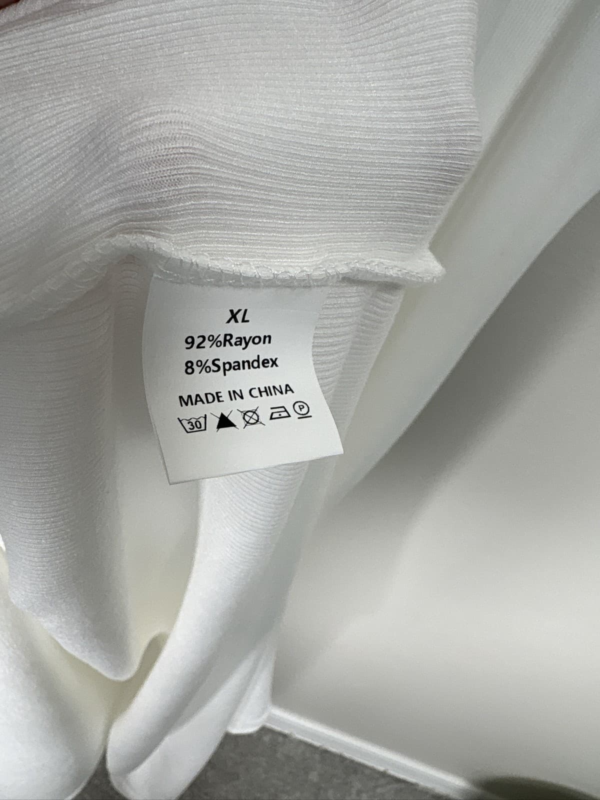 Women's White T-Shirt Dress V-Neck Short Sleeve Casual Midi Dress XL - Thumbnail 5