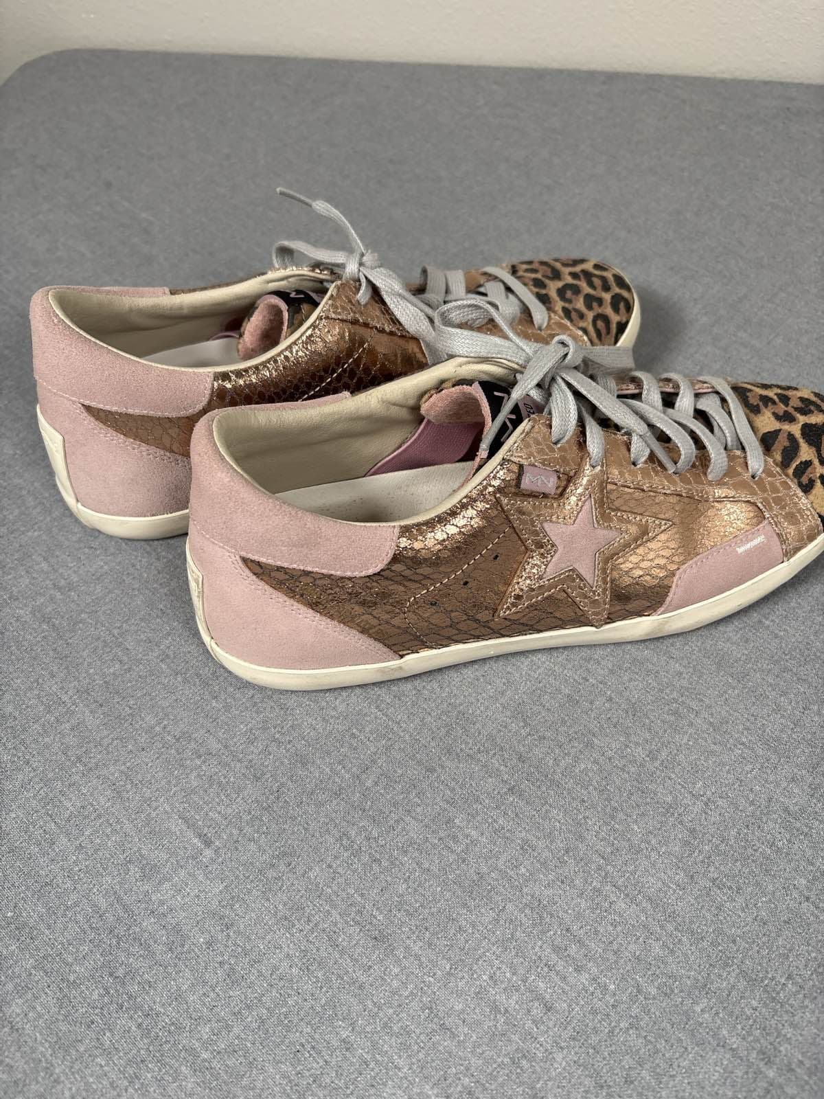 Mark Nason The Stellar Winnie Leopard Snake Rose Gold Pink Sneakers 10 - Thumbnail 2