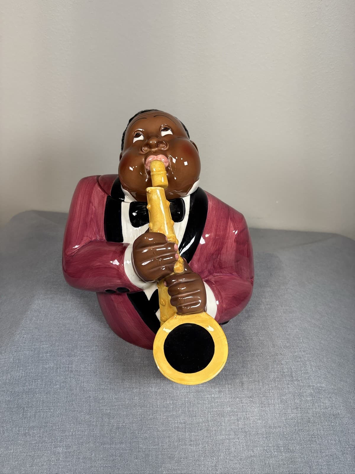 Vintage Clay Art 1995 San Francisco Jazz Player Cookie Jar