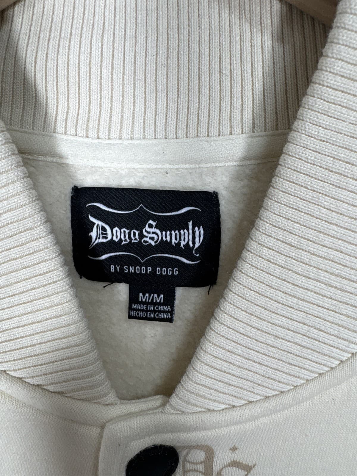 Dogg Supply by Snoop Dogg Varsity Jacket Ivory Tan Bandana Paisley Men - Thumbnail 3