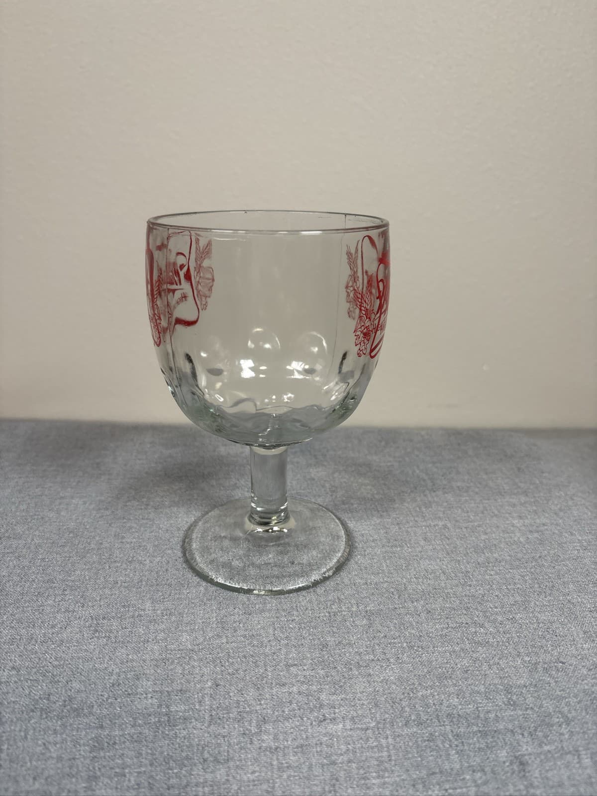Miller High Life Beer Goblet Glass Dimpled Mug Goblet 6” - Thumbnail 4