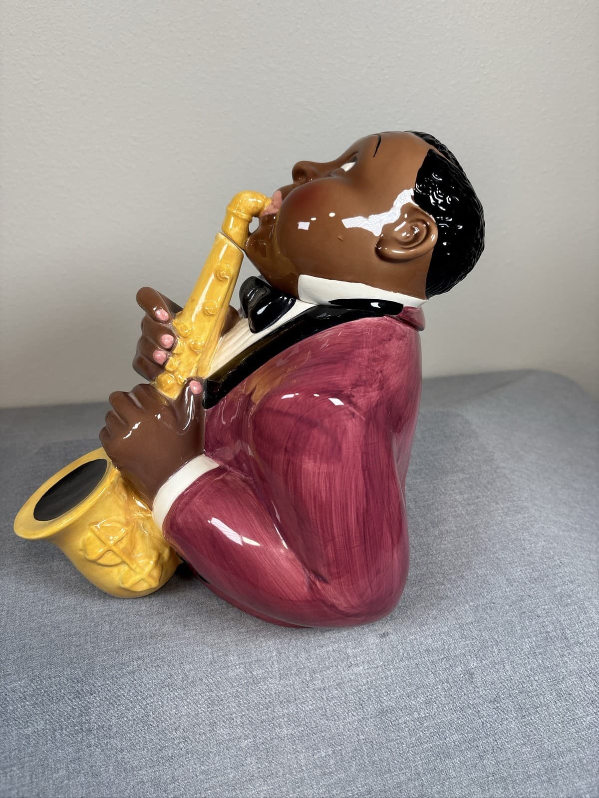 Vintage Clay Art 1995 San Francisco Jazz Player Cookie Jar - Thumbnail 5