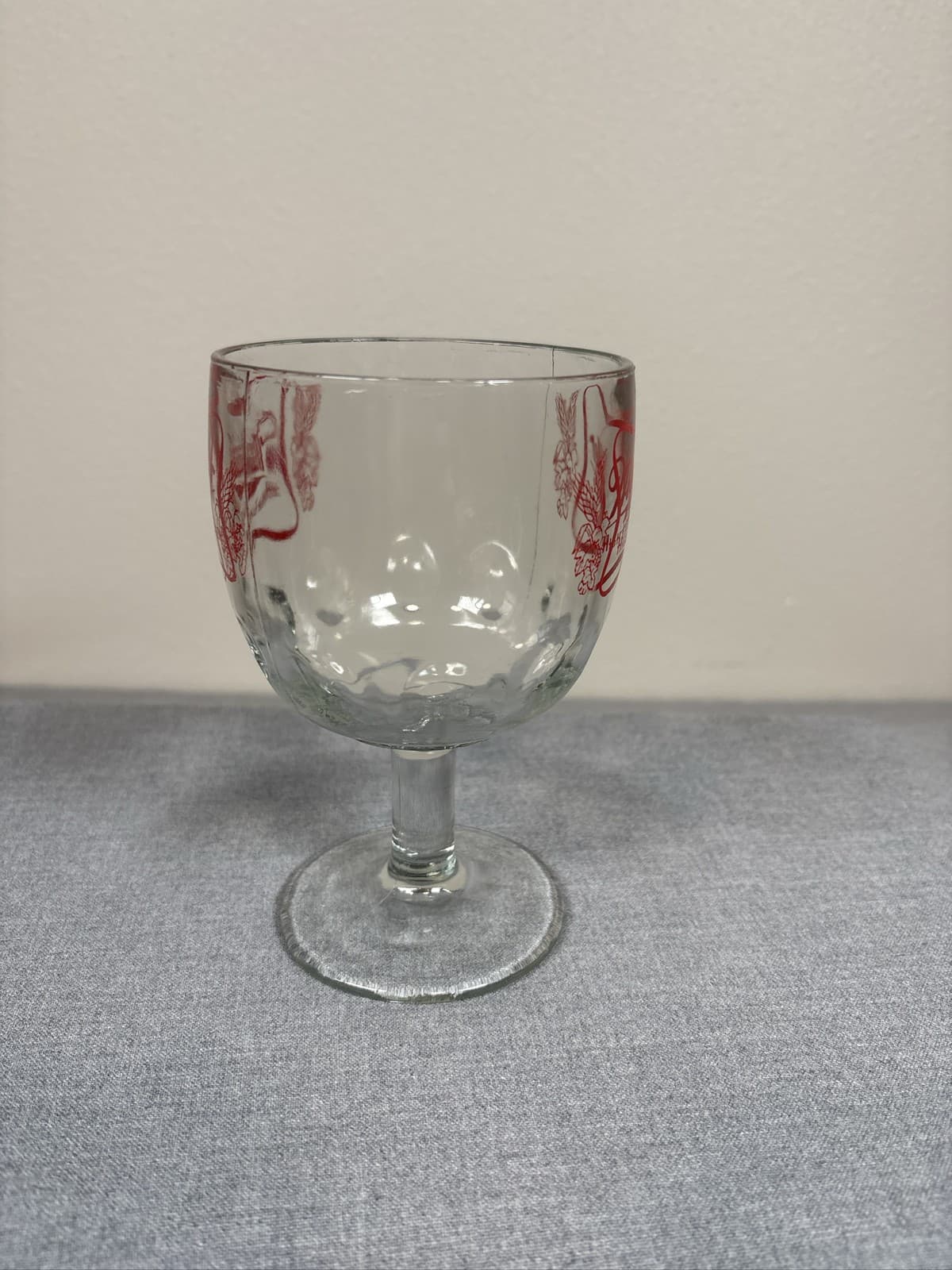 Miller High Life Beer Goblet Glass Dimpled Mug Goblet 6” - Thumbnail 2