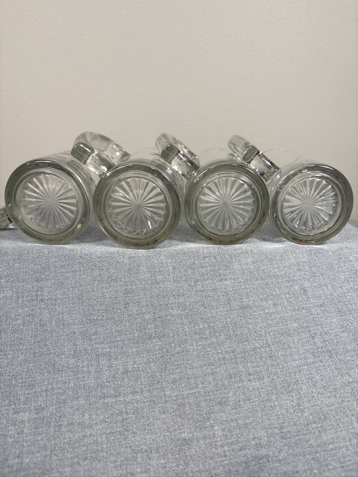 Vintage 1992 Super Bowl XXVI 26 Glass Beer Mug Metrodome Set of 4 NFL Football - Thumbnail 6