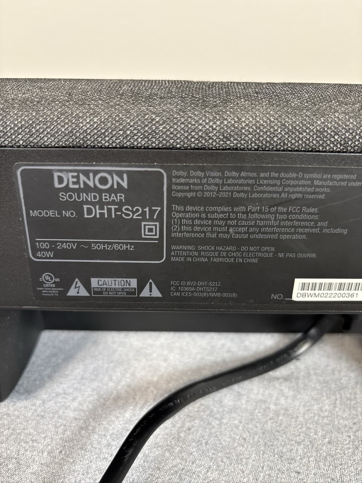 Denon DHT-S217 Sound Bar w/ Dual Subwoofers HDMI Optical - Thumbnail 14