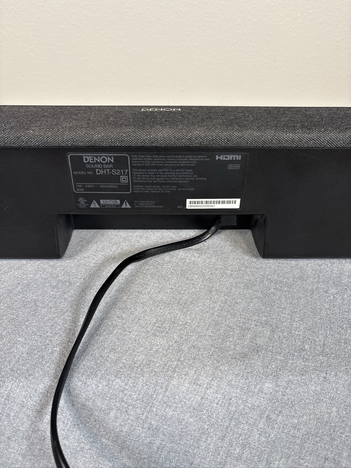 Denon DHT-S217 Sound Bar w/ Dual Subwoofers HDMI Optical - Thumbnail 11