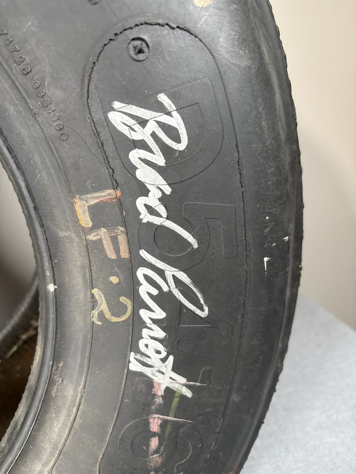 VTG Darrell Waltrip NASCAR Race Used Tire Signed By Buddy, Todd Parrott & More - Thumbnail 6
