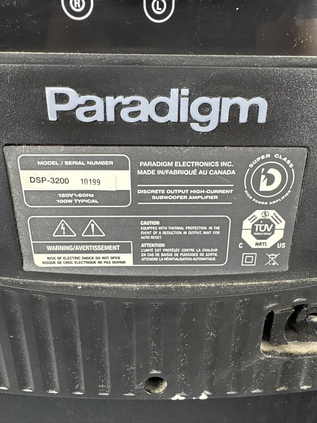 Paradigm DSP-3200 Discrete Output High-Current Powered Subwoofer - Thumbnail 4