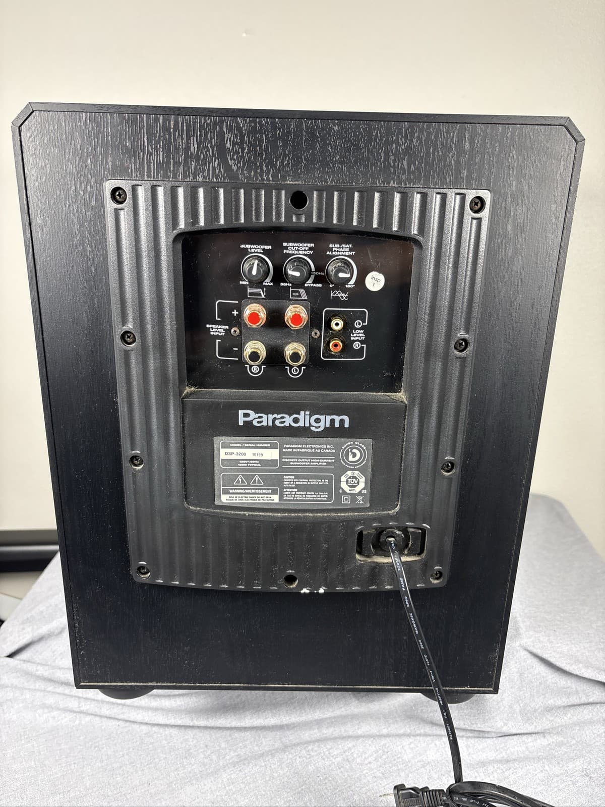 Paradigm DSP-3200 Discrete Output High-Current Powered Subwoofer - Thumbnail 3