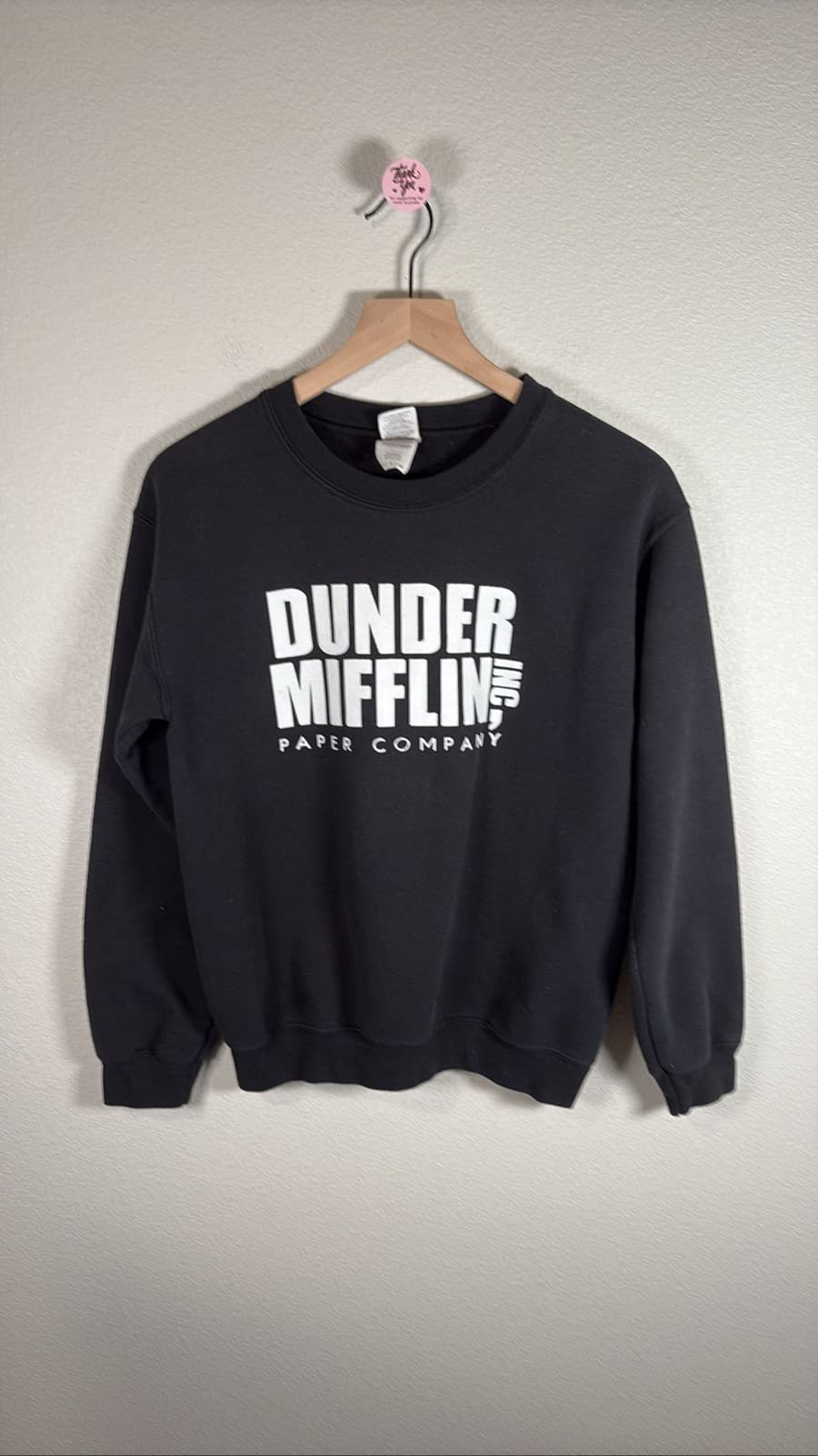 The Office Dunder Mifflin Paper Co. Black Pullover Sweatshirt S