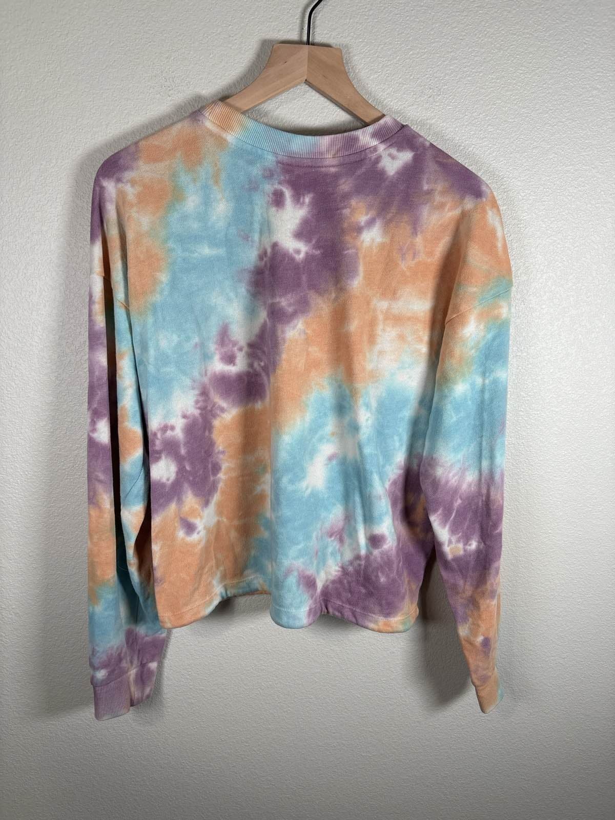 No Boundaries Tie Dye Crewneck Sweatshirt Whatever Forever Graphic Youth XL - Thumbnail 6