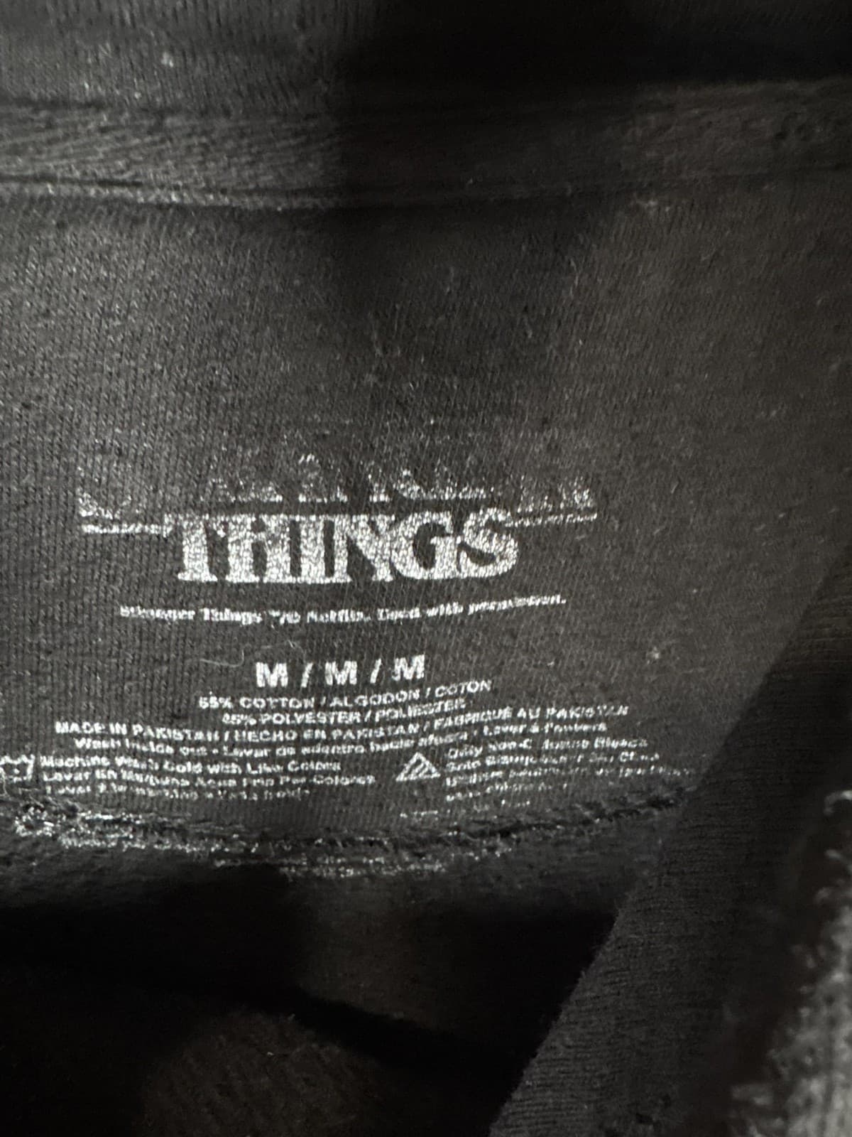 Dumbgood Stranger Things Men Sz M Hoodie Black Red Sweatshirt Oversized - Thumbnail 4