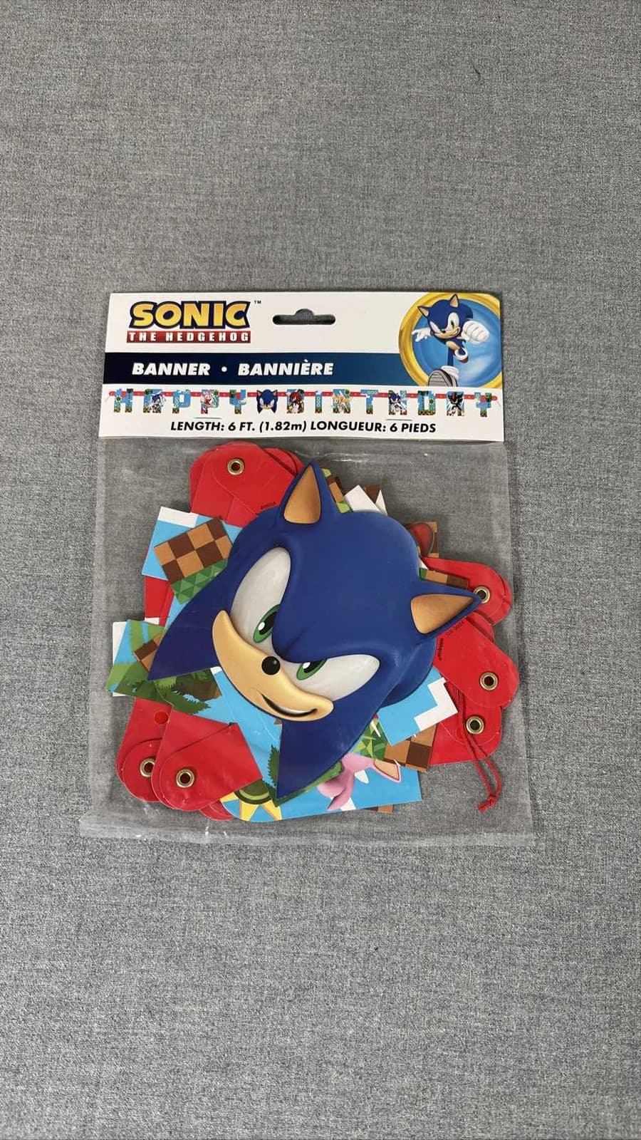 Sonic The Hedgehog Happy Birthday Party Banner Decoration 6 ft Sega Kids