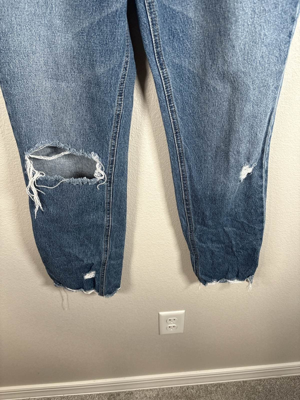Vervet Blue High Rise Distressed Ankle Skinny Jeans Women's 25 - Thumbnail 4