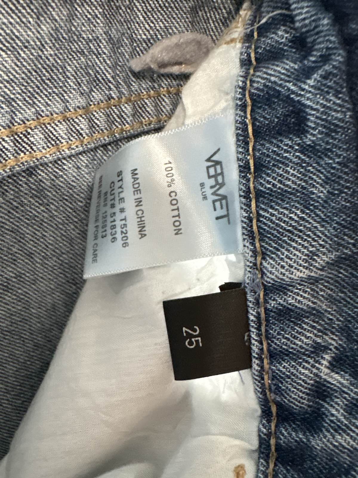 Vervet Blue High Rise Distressed Ankle Skinny Jeans Women's 25 - Thumbnail 6
