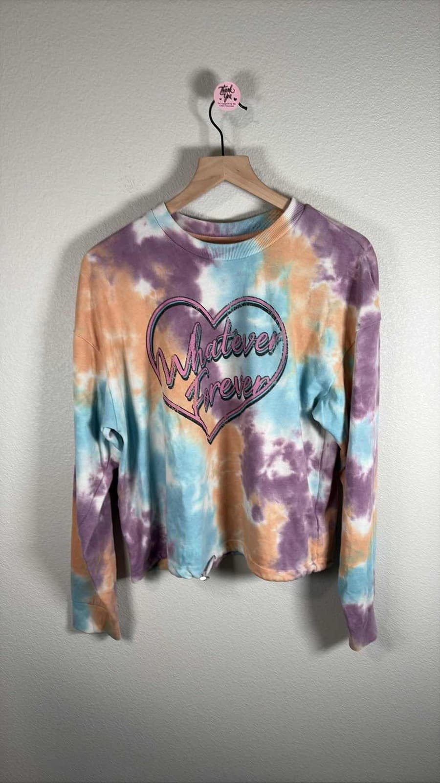 No Boundaries Tie Dye Crewneck Sweatshirt Whatever Forever Graphic Youth XL
