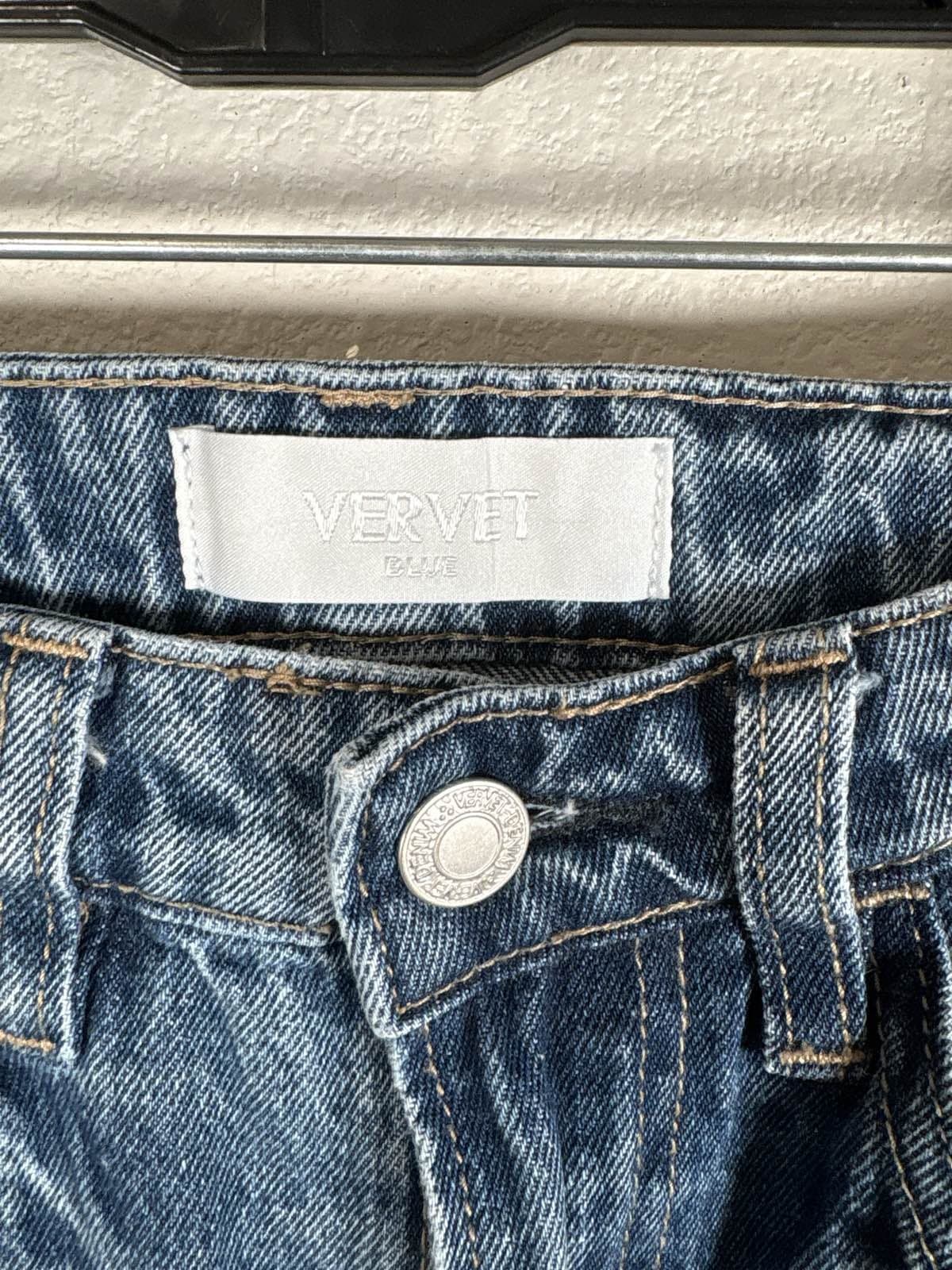 Vervet Blue High Rise Distressed Ankle Skinny Jeans Women's 25 - Thumbnail 5