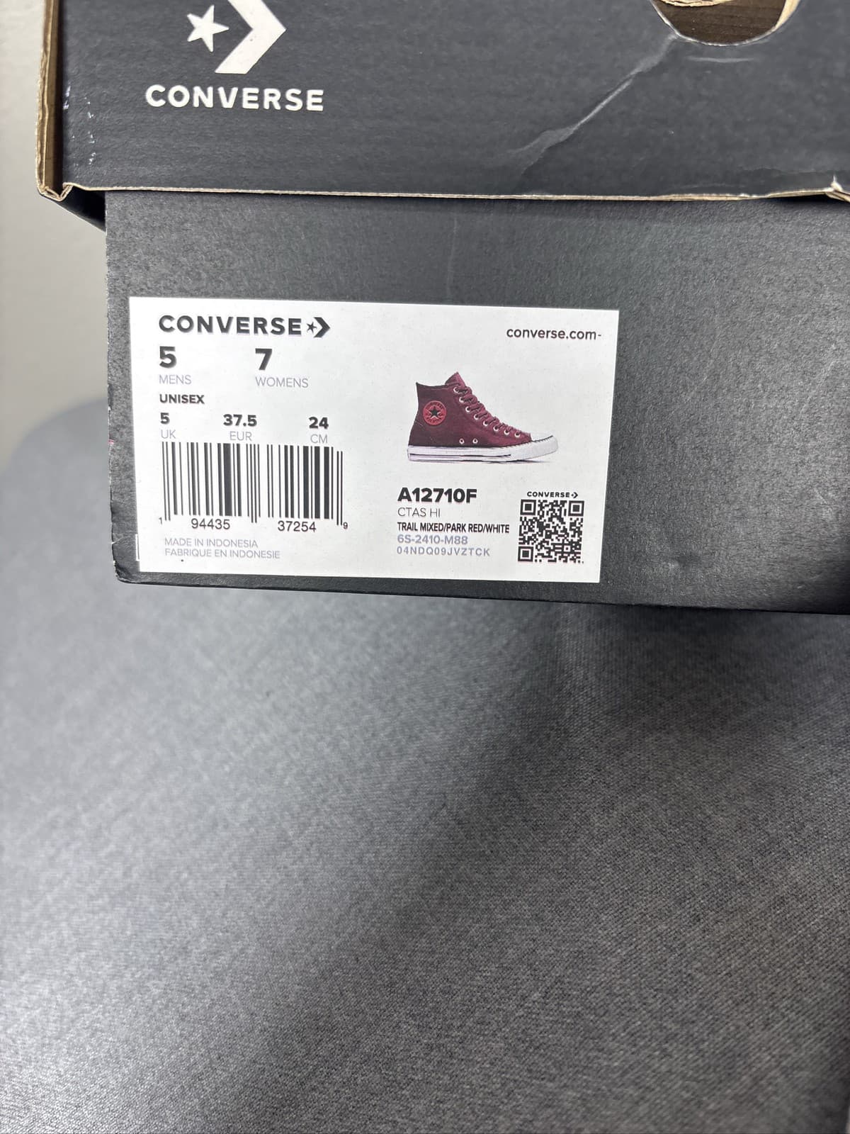 Converse Chuck Taylor All Star Hi Park Red White Women's Size 7 - Thumbnail 2