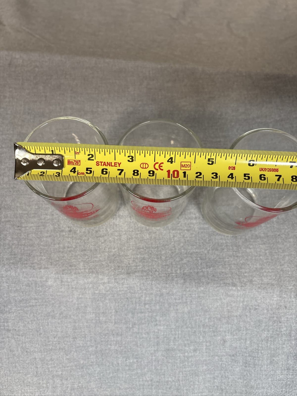 Grain Belt Beer Glasses Set of 3 Red Logo Tumblers Barware Breweriana - Thumbnail 5