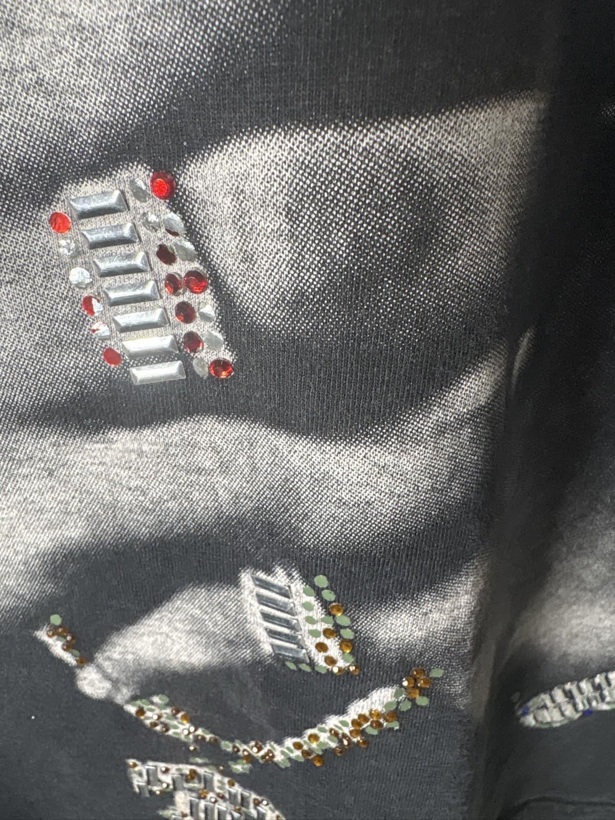 Vintage Tupac Shakur Pro Club Rhinestone T Shirt Men Black Jeweled Rap Tee 2XL - Thumbnail 3