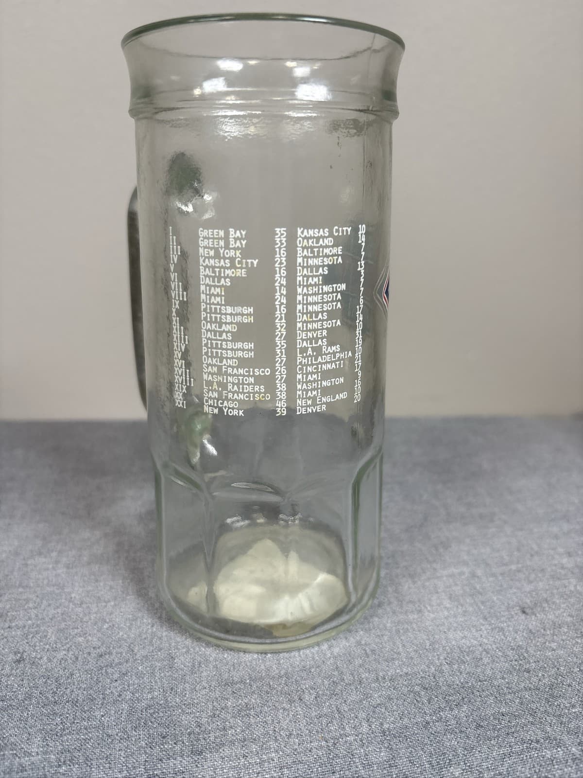 1988 Super Bowl XXII 22 San Diego Jack Murphy Stadium Beer Mug - Thumbnail 2