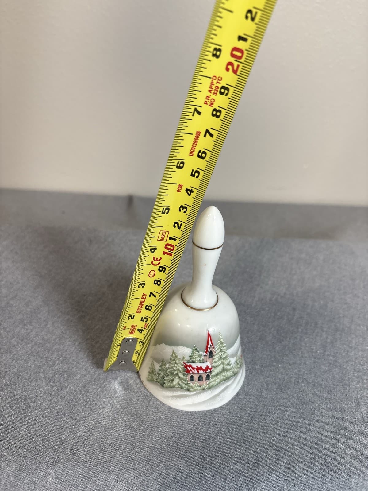 Treasure Masters Bone China Christmas Bell Church Winter Scene - Thumbnail 5