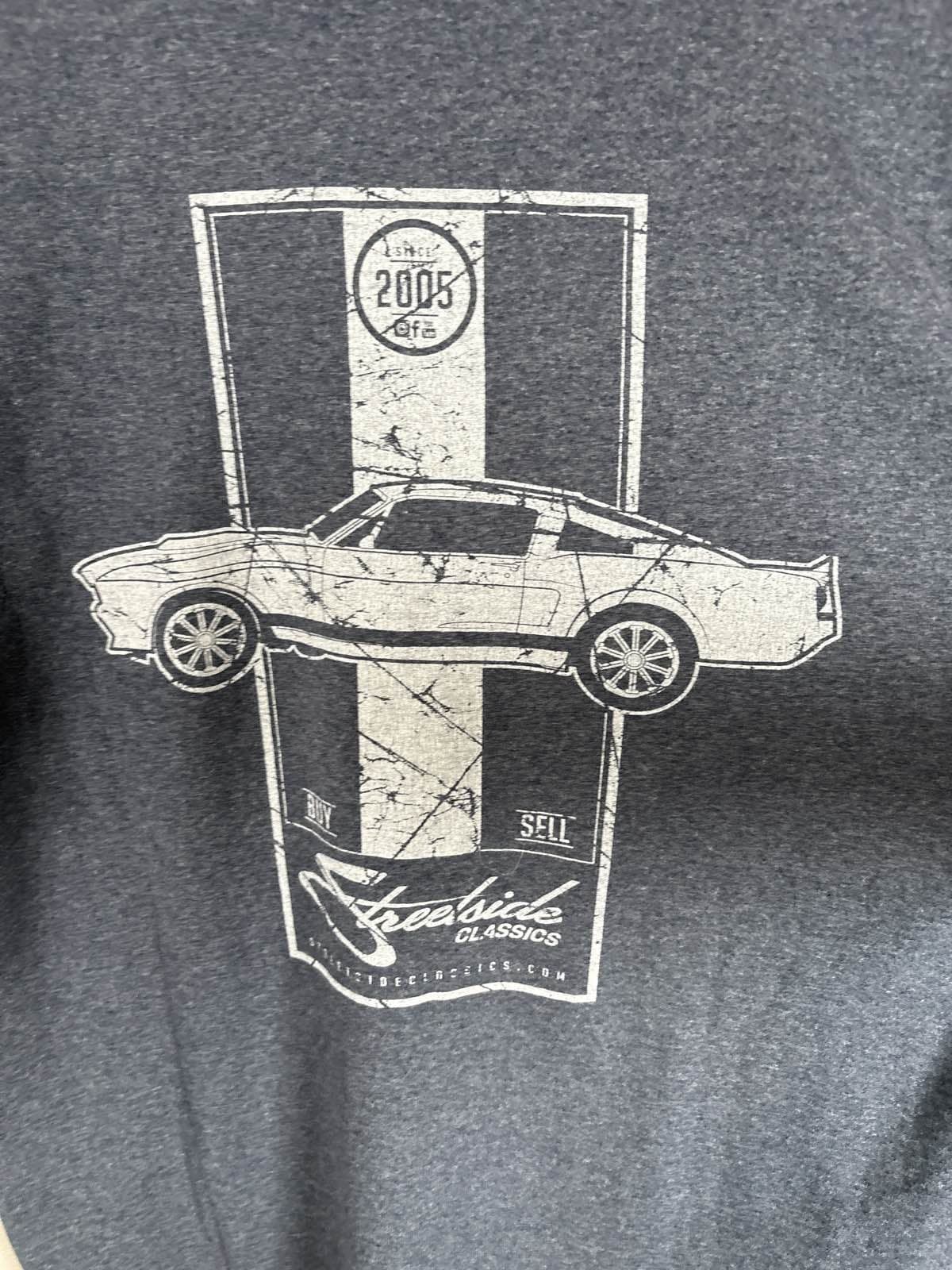 Streetside Classics Mens T-Shirt Blue Gildan L Muscle Car Auto Show Tee - Thumbnail 4