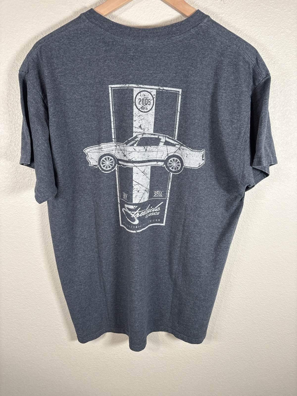 Streetside Classics Mens T-Shirt Blue Gildan L Muscle Car Auto Show Tee - Thumbnail 5