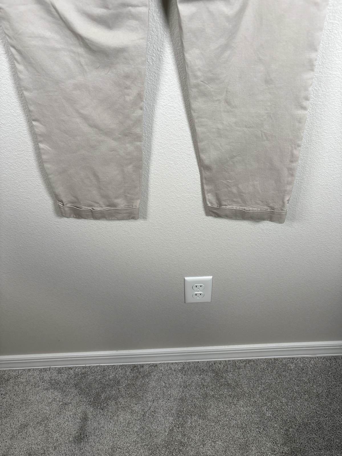 DKNY Jeans Women's Khaki Tan Chino Pants Size 6 Straight Leg Cotton Blend - Thumbnail 8