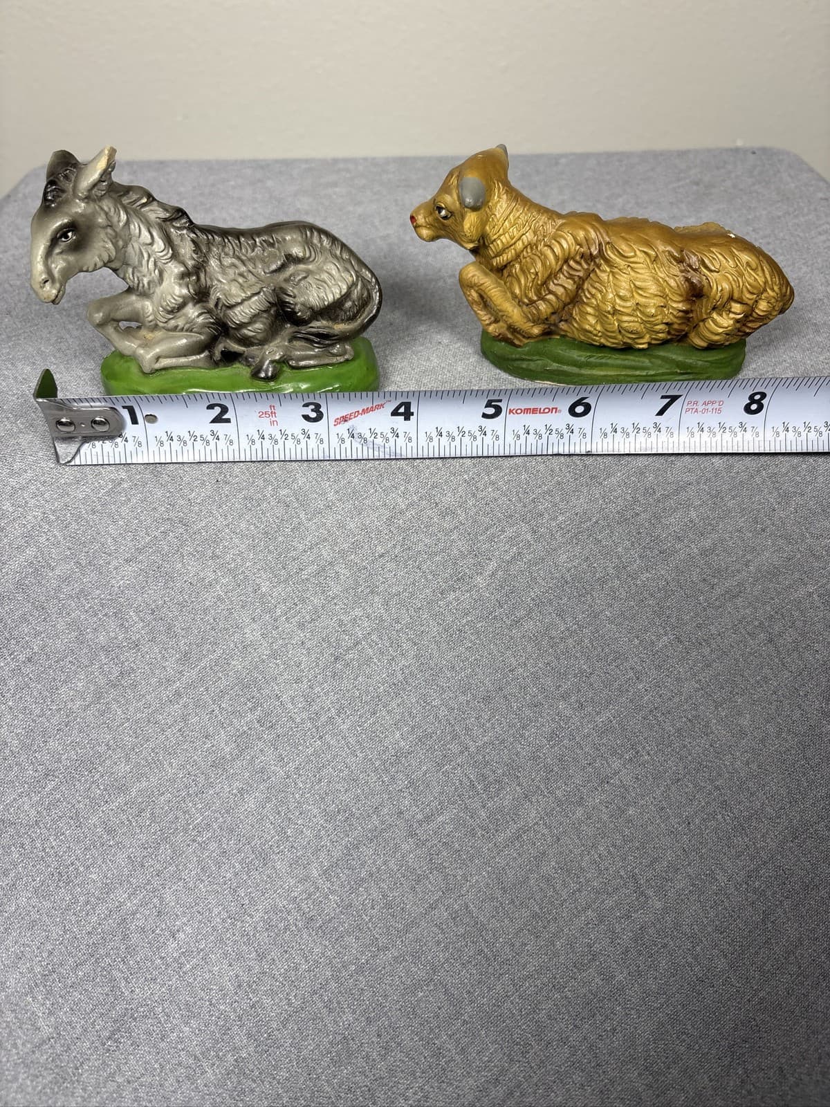 Italian Nativity Figures Donkey and Ox Set Hand Painted Resin Italy - Thumbnail 6