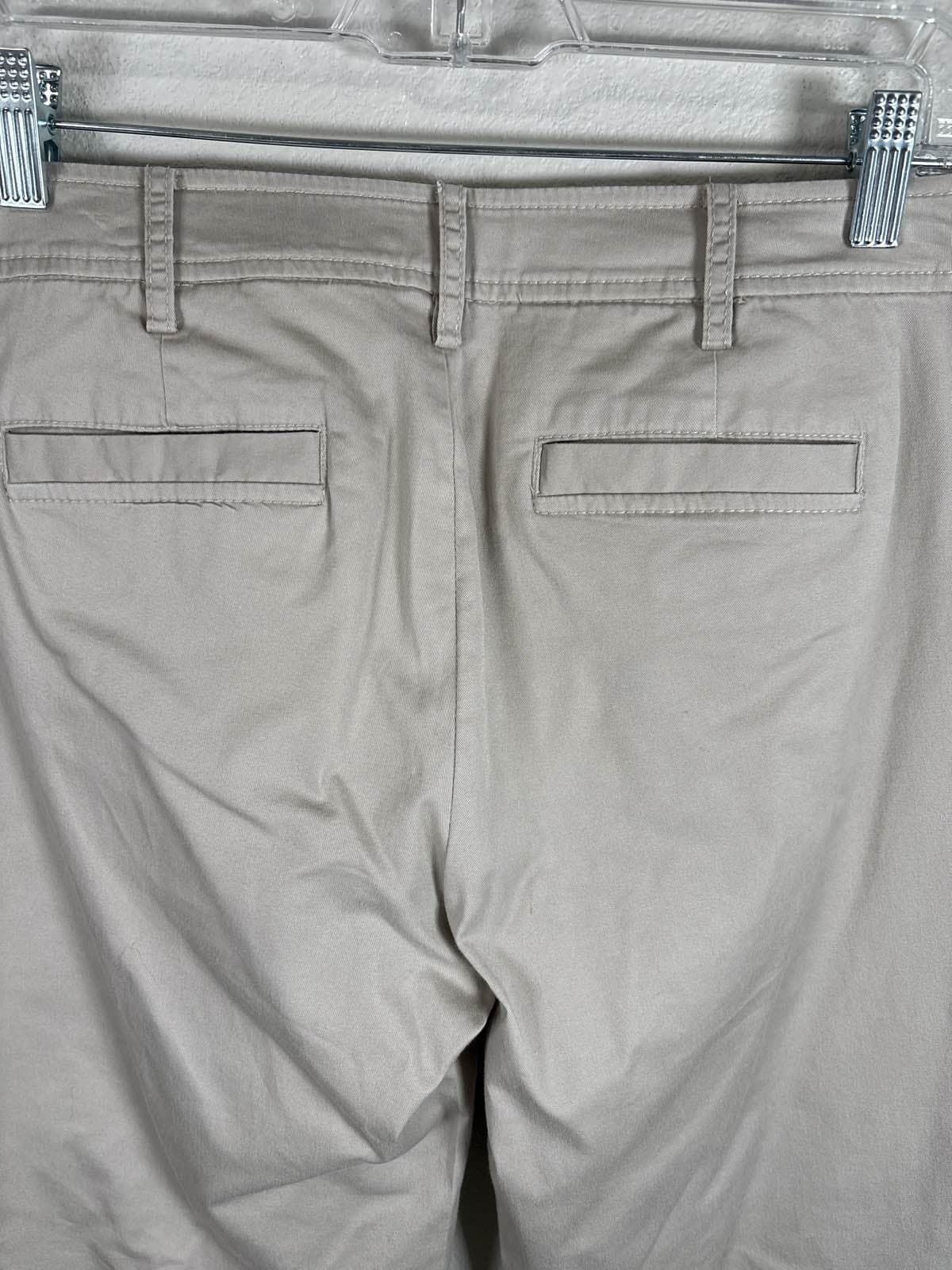 DKNY Jeans Women's Khaki Tan Chino Pants Size 6 Straight Leg Cotton Blend - Thumbnail 7