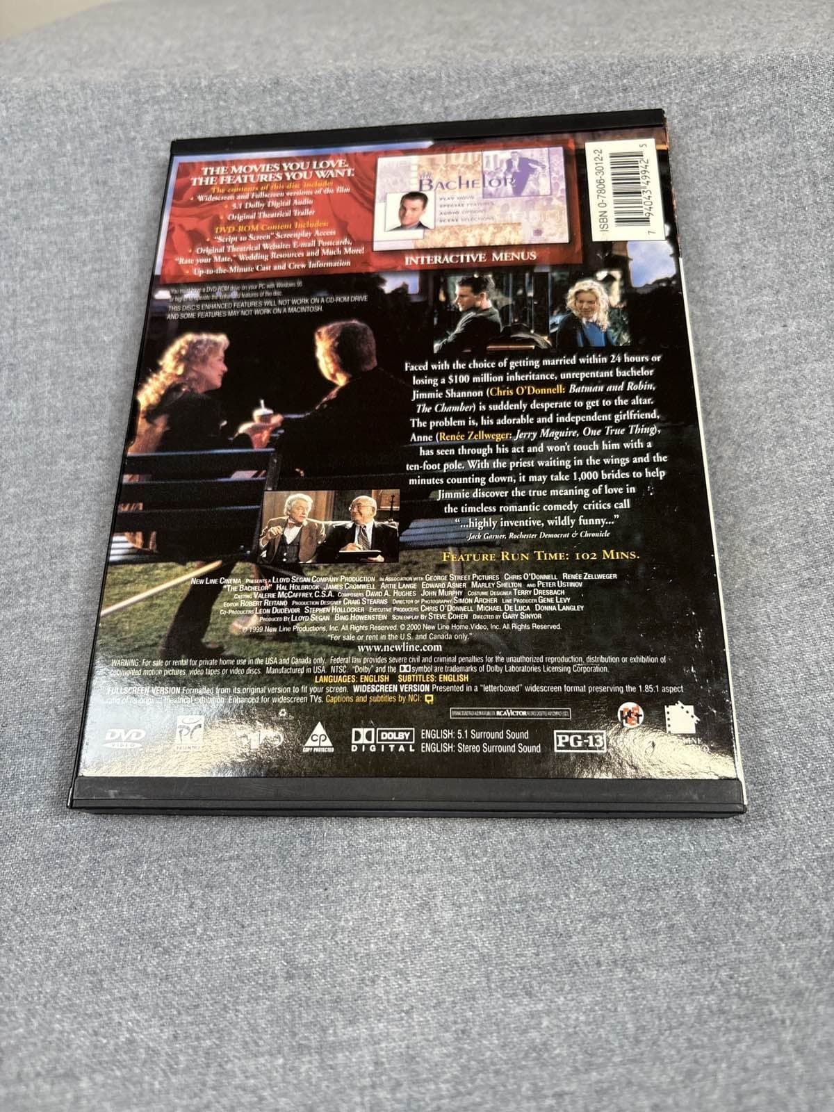 The Bachelor DVD 2000 Chris O'Donnell Renee Zellweger Romance Comedy - Thumbnail 2