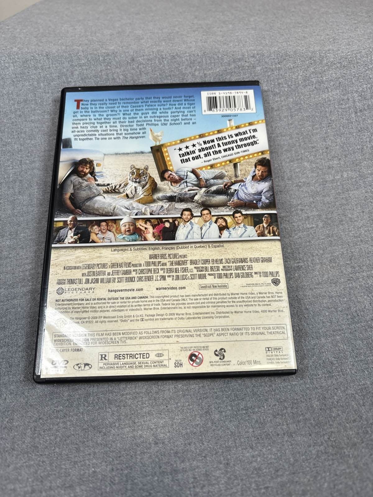 The Hangover (DVD, 2009) Comedy Movie Ed Helms Bradley Cooper - Thumbnail 2