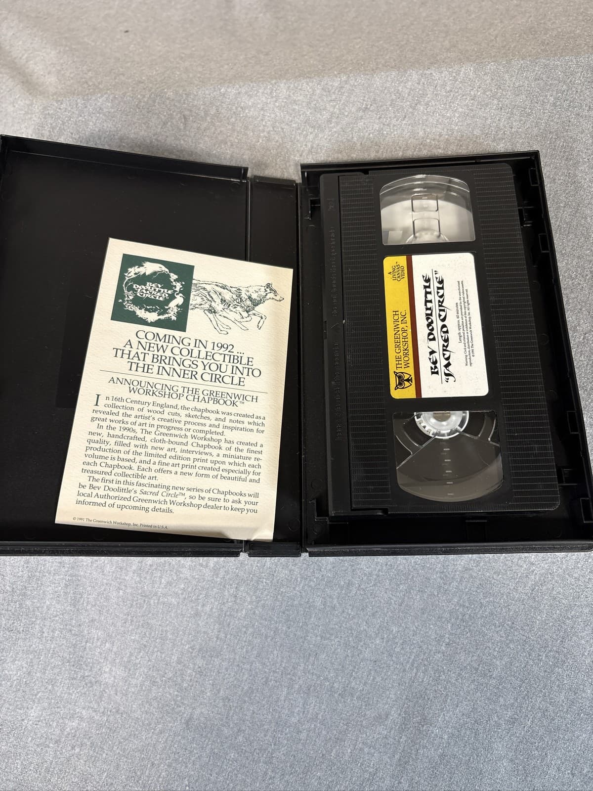Bev Doolittle Sacred Circle VHS 1991 Living Canvas Video - Thumbnail 3