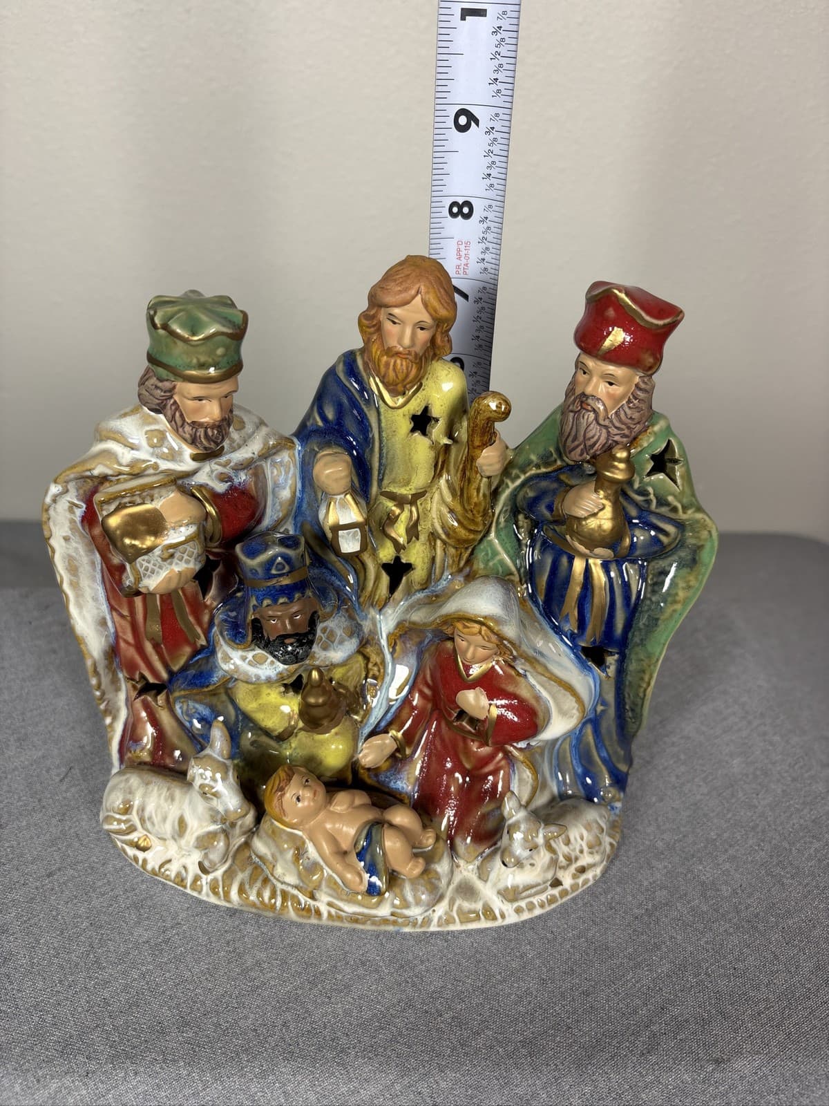 Kirkland Signature Porcelain Nativity Holy Family Figurine Tea Light - Thumbnail 4