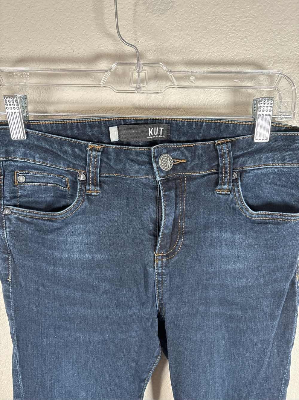 KUT From The Kloth Women's Blue Skinny Jeans Size 8 Stretch Denim - Thumbnail 2