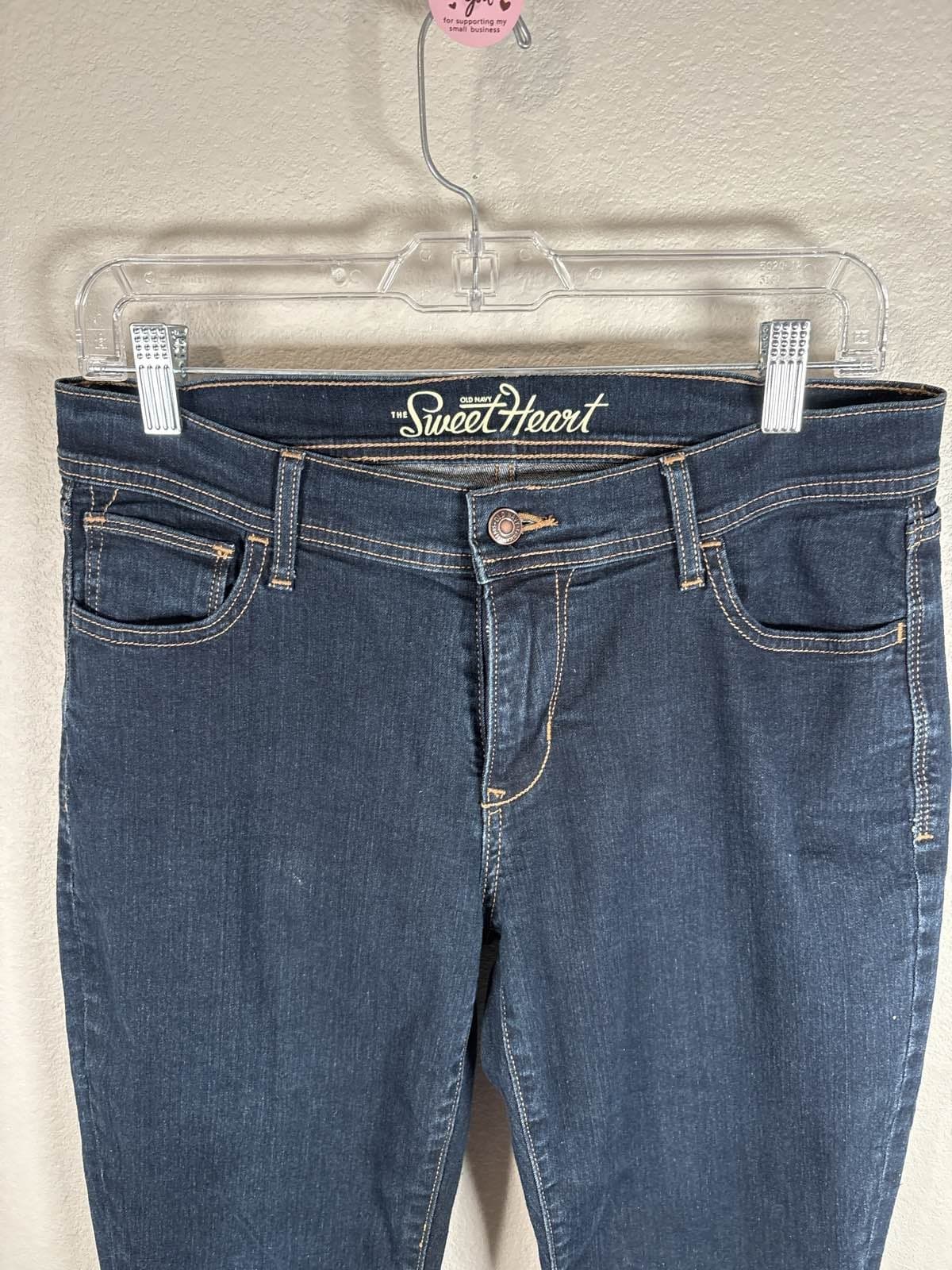 Old Navy The Sweet Heart Jeans Womens 6 Regular Dark Wash Capri Cropped - Thumbnail 2
