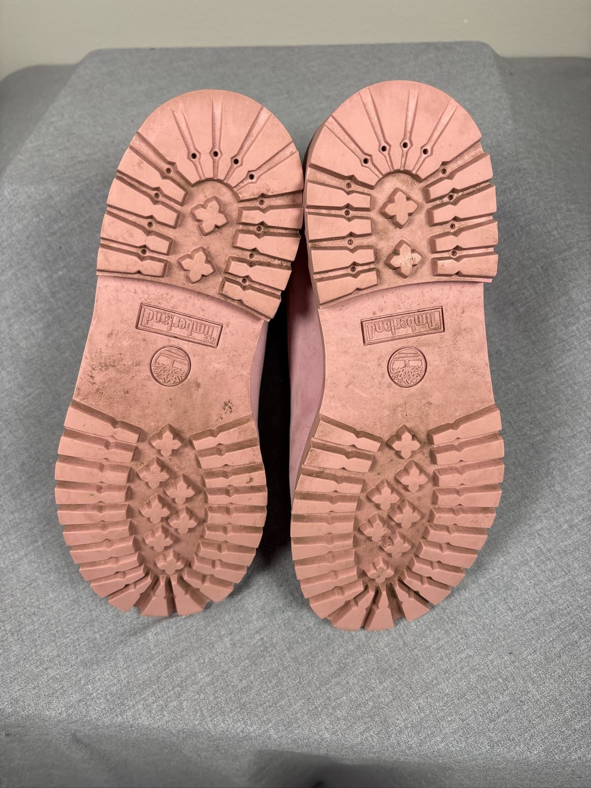Timberland 6 Inch Waterproof Boots Pink Leather Suede Size 7 - Thumbnail 4