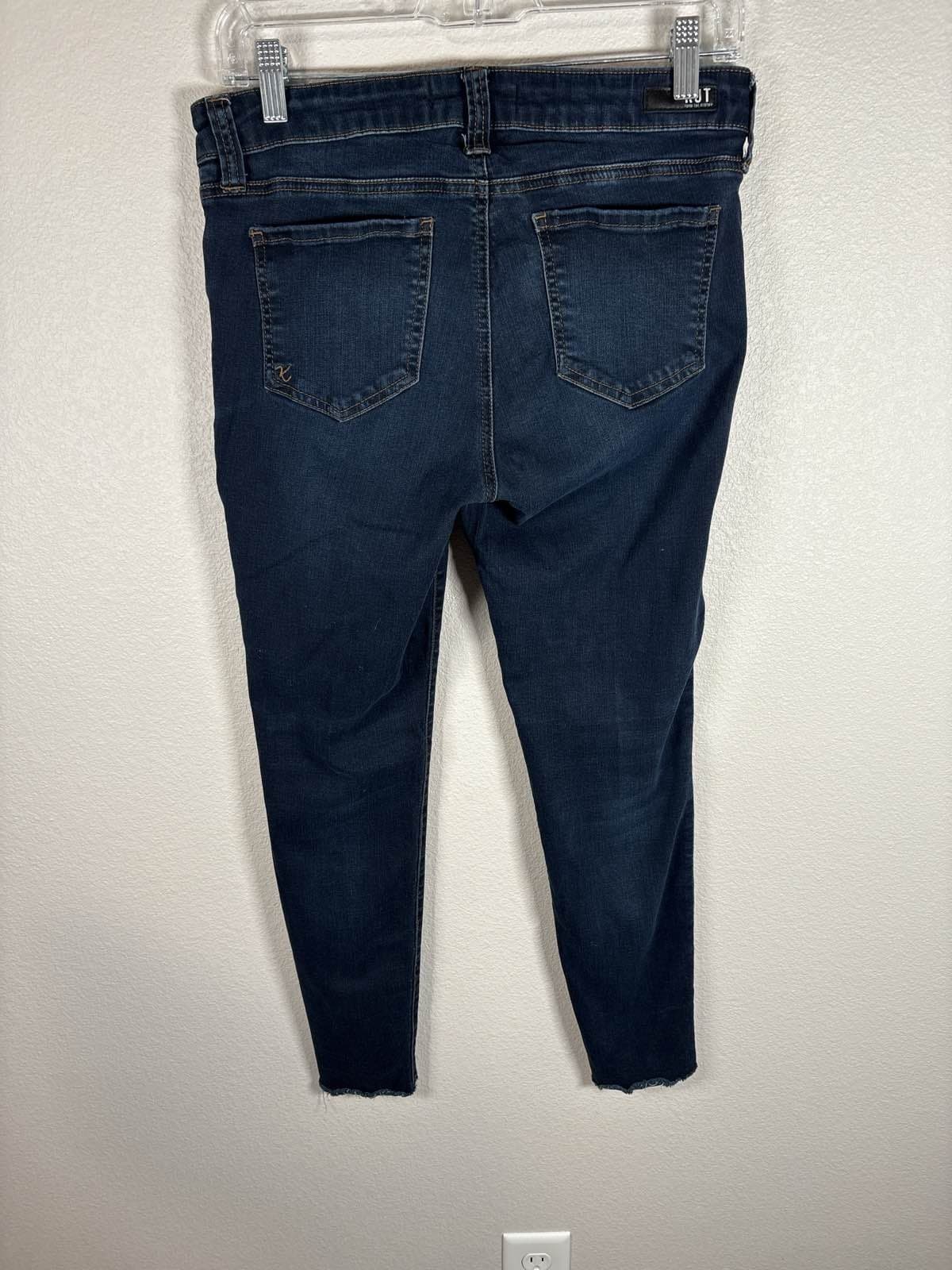 KUT From The Kloth Women's Blue Skinny Jeans Size 8 Stretch Denim - Thumbnail 4