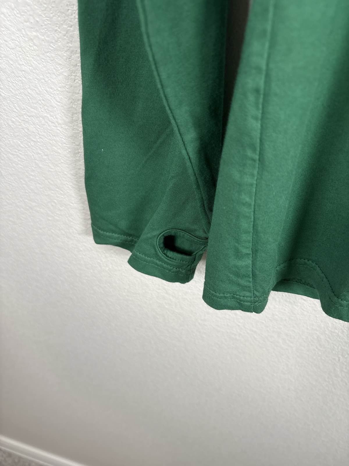 North Dakota State NDSU Bison 1/4 Zip Pullover Green Long Sleeve Womens Small - Thumbnail 3