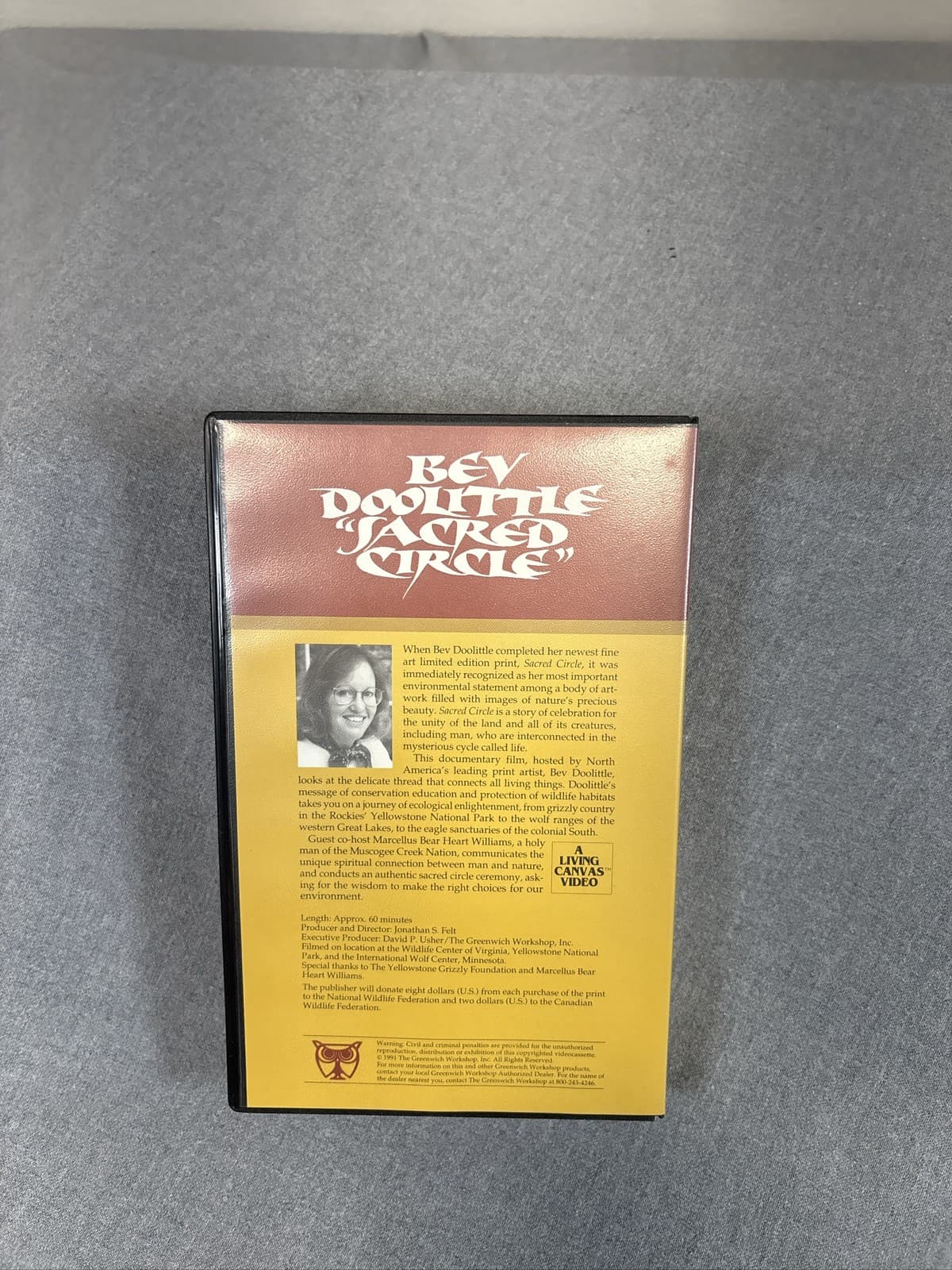Bev Doolittle Sacred Circle VHS 1991 Living Canvas Video - Thumbnail 2