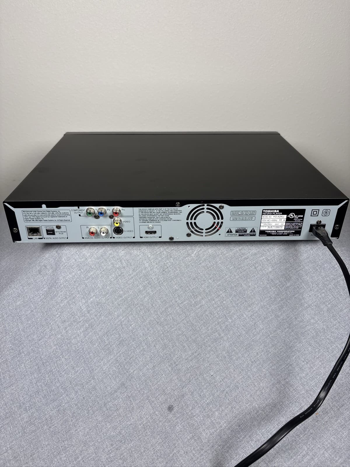 Toshiba HD-A2KU HD DVD Player 1080i Upconverting HDMI Tested Working - Thumbnail 5