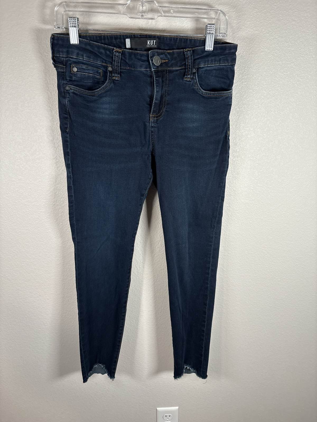 KUT From The Kloth Women's Blue Skinny Jeans Size 8 Stretch Denim
