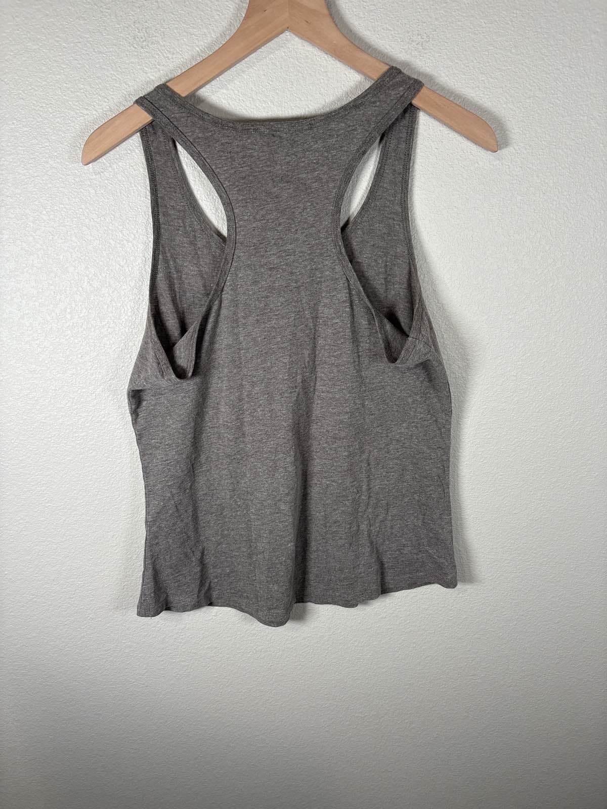 Chin Up Apparel Women's Gray RUN FAST Graphic Racerback Tank Top Large - Thumbnail 3