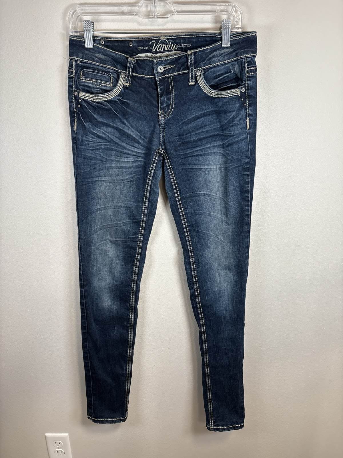 Vanity Premium Collection Women's 28W/32L Embellished Jeans - Thumbnail 2